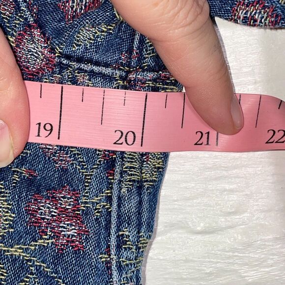 Women’s Denim Shirt Dress Floral Print Cotton Sz 10 The Territory Ahead - Picture 7 of 10